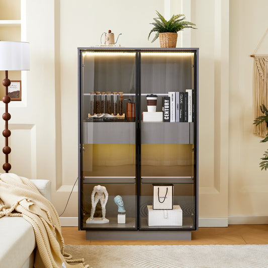 Runesay 37-in W 2 -Door Grey Accent Cabinet