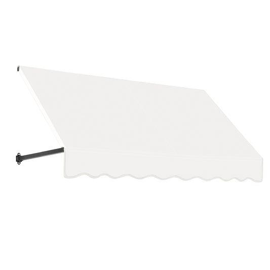 Awntech Dallas Retro 76.5-in Wide x 42-in Projection x 24-in Height Fabric White Solid Fixed Window/Door Awning