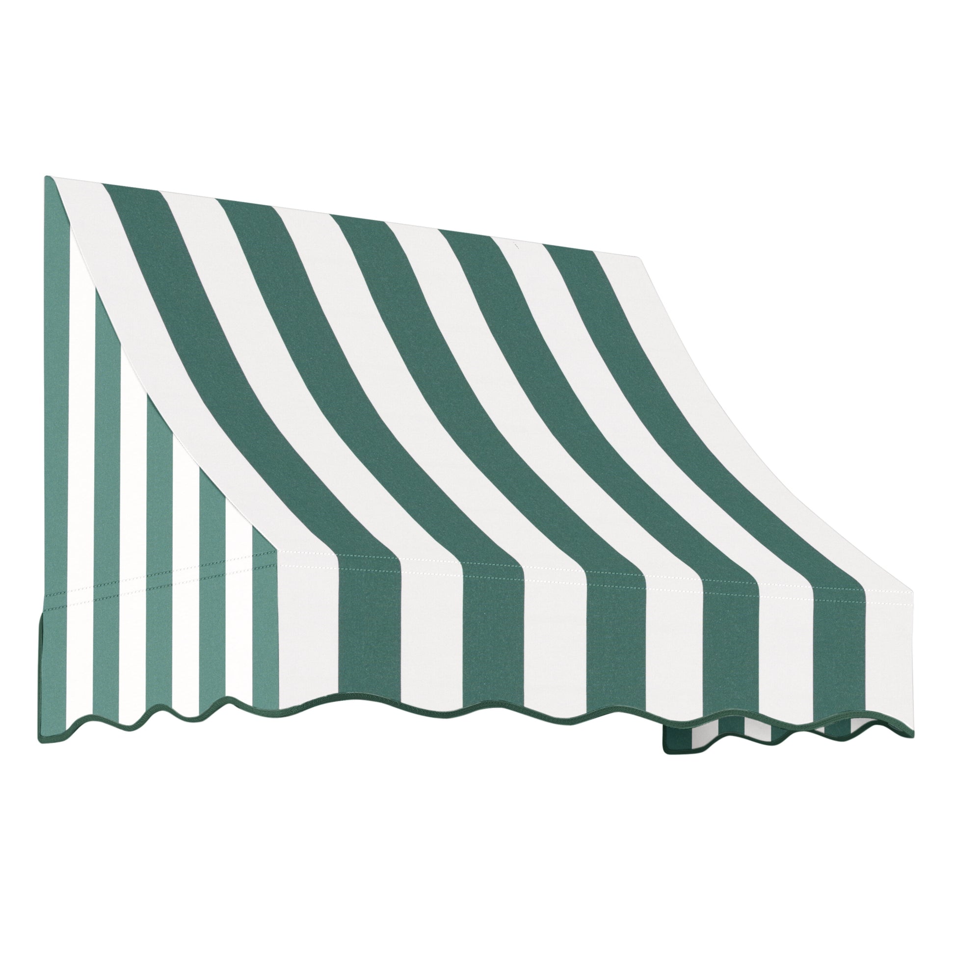 Awntech Nantucket 52.5-in Wide x 24-in Projection x 31-in Height Fabric Forest/White Stripe Striped Fixed Window/Door Awning