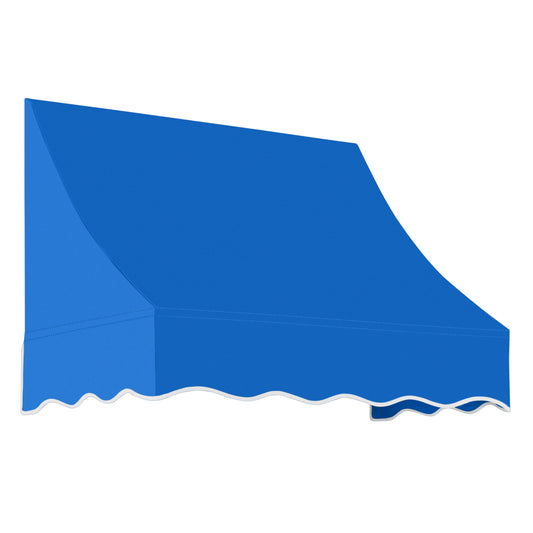 Awntech Nantucket 40.5-in Wide x 36-in Projection x 44-in Height Fabric Bright Blue Solid Fixed Window/Door Awning