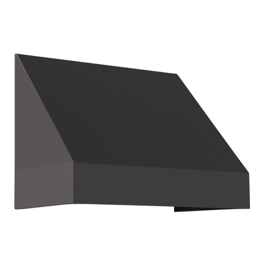 Awntech New Yorker 52.5-in Wide x 30-in Projection x 16-in Height Fabric Black Solid Fixed Window/Door Awning