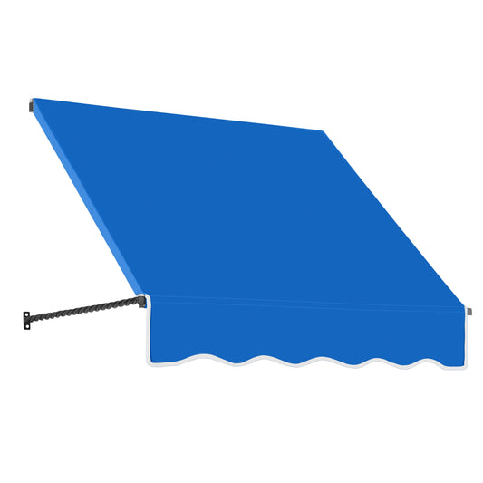 Awntech Santa Fe 52.5-in Wide x 24-in Projection x 44-in Height Fabric Bright Blue Solid Fixed Window/Door Awning