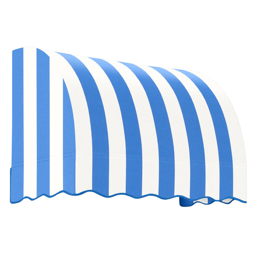 Awntech Savannah 40.5-in Wide x 24-in Projection x 31-in Height Fabric Bright Blue/White Stripe Striped Fixed Window/Door Awning