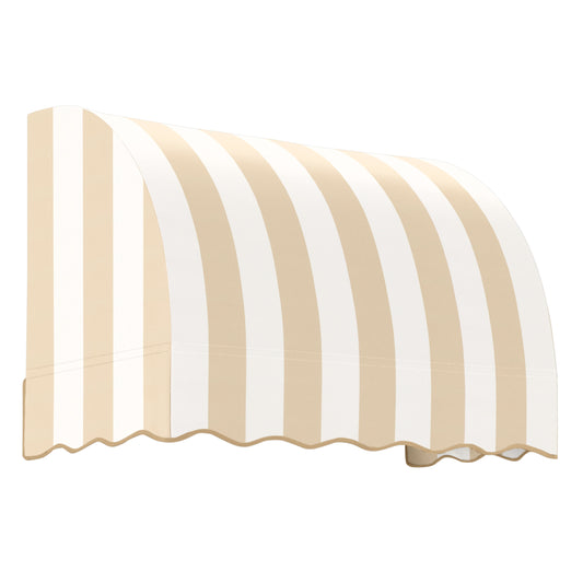 Awntech Savannah 40.5-in Wide x 24-in Projection x 31-in Height Fabric Linen/White Stripe Striped Fixed Window/Door Awning