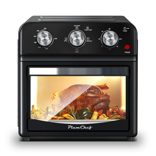 GZMR Steam Air Fryer Toast Oven Combo 6 -Slice Black Convection Toaster Oven
