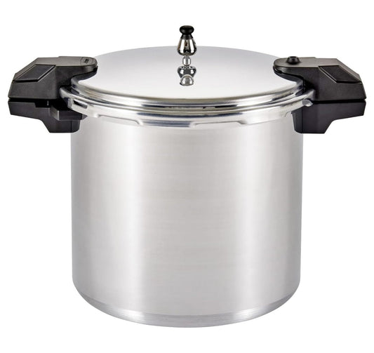 Unbranded 22-Quart Polished Aluminum Pressure Cooker & Canner