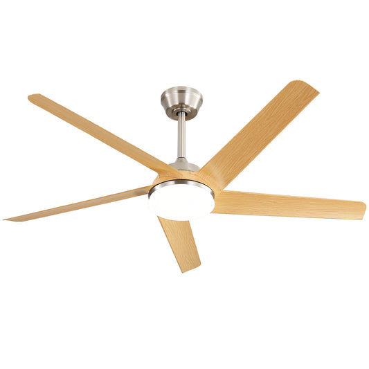 Yardreeze 52-in Color-Changing Integrated LED Outdoor White with White Blades Plug-in Ceiling Fan With Light - Remote Included ( 5 -Blade )