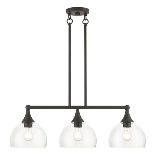 Livex Lighting Glendon 3 - Light - Bronze /  Bronze / Dark Brown Steel Chandelier