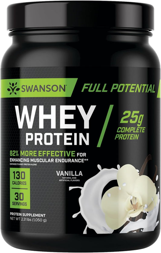 Swanson Full Potential Whey Protein - Vanilla