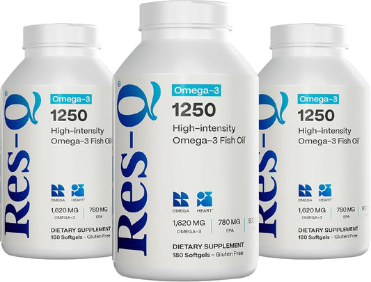 Res-Q 1250 Omega-3 Fish Oil Capsules 3-Pack