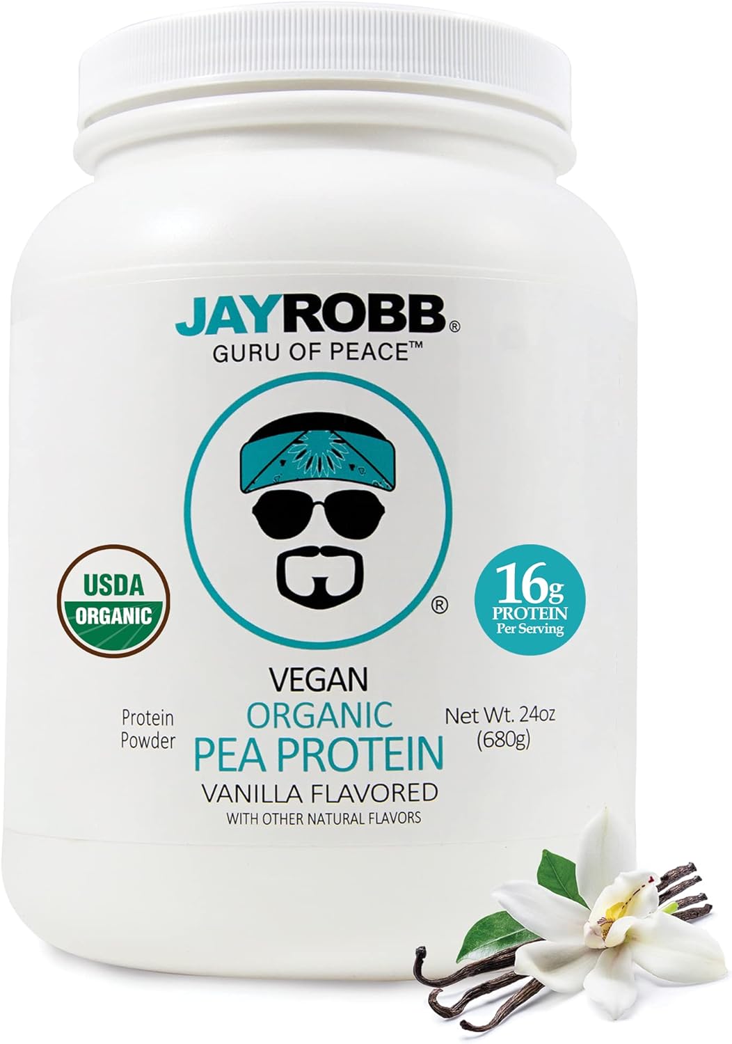 JAYROBB Organic Vegan Vanilla Pea Protein