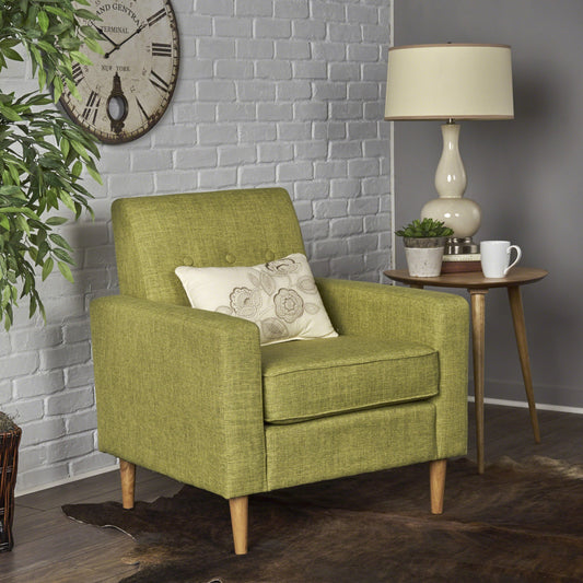 Christopher Knight Home Sawyer Mid Century Modern Muted Green Fabric Club Chair