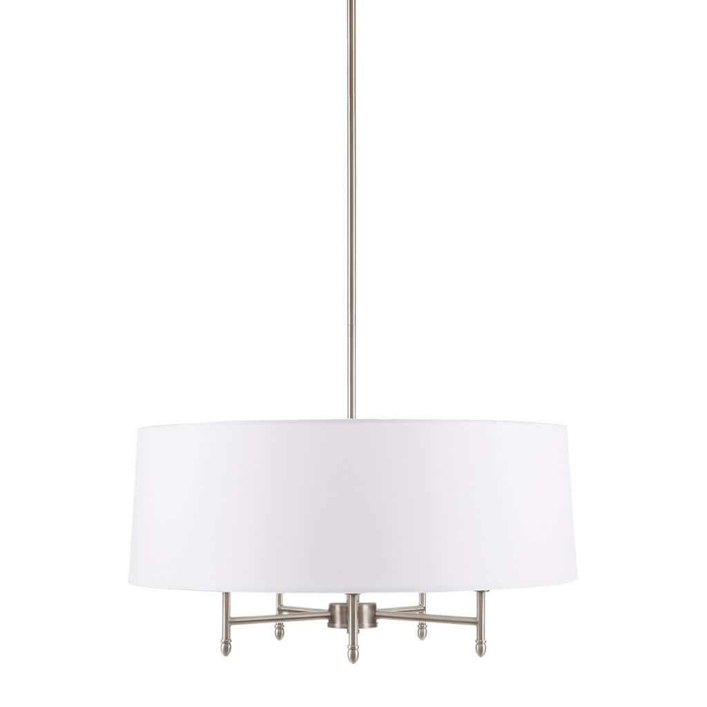 Gracie Mills  Rios Modern Elegance 5-Light Black Drum Shade Chandelier