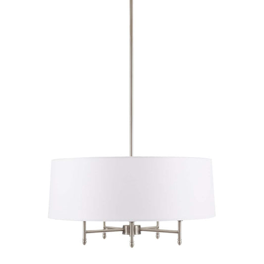 Gracie Mills  Rios Modern Elegance 5-Light Black Drum Shade Chandelier