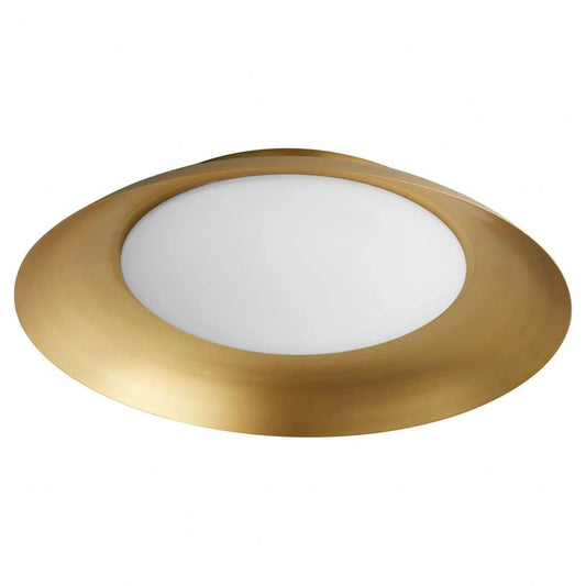 Oxygen Lighting Bongo 1 - Light White - LED Glass And Steel Flush Mount Light