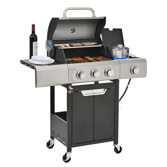 Mondawe Black 3 -Burner Liquid Propane Gas Grill