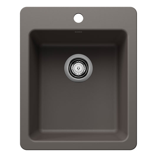 Blanco Liven SILGRANIT 17-inch Dual Mount Bar Sink - Volcano Gray
