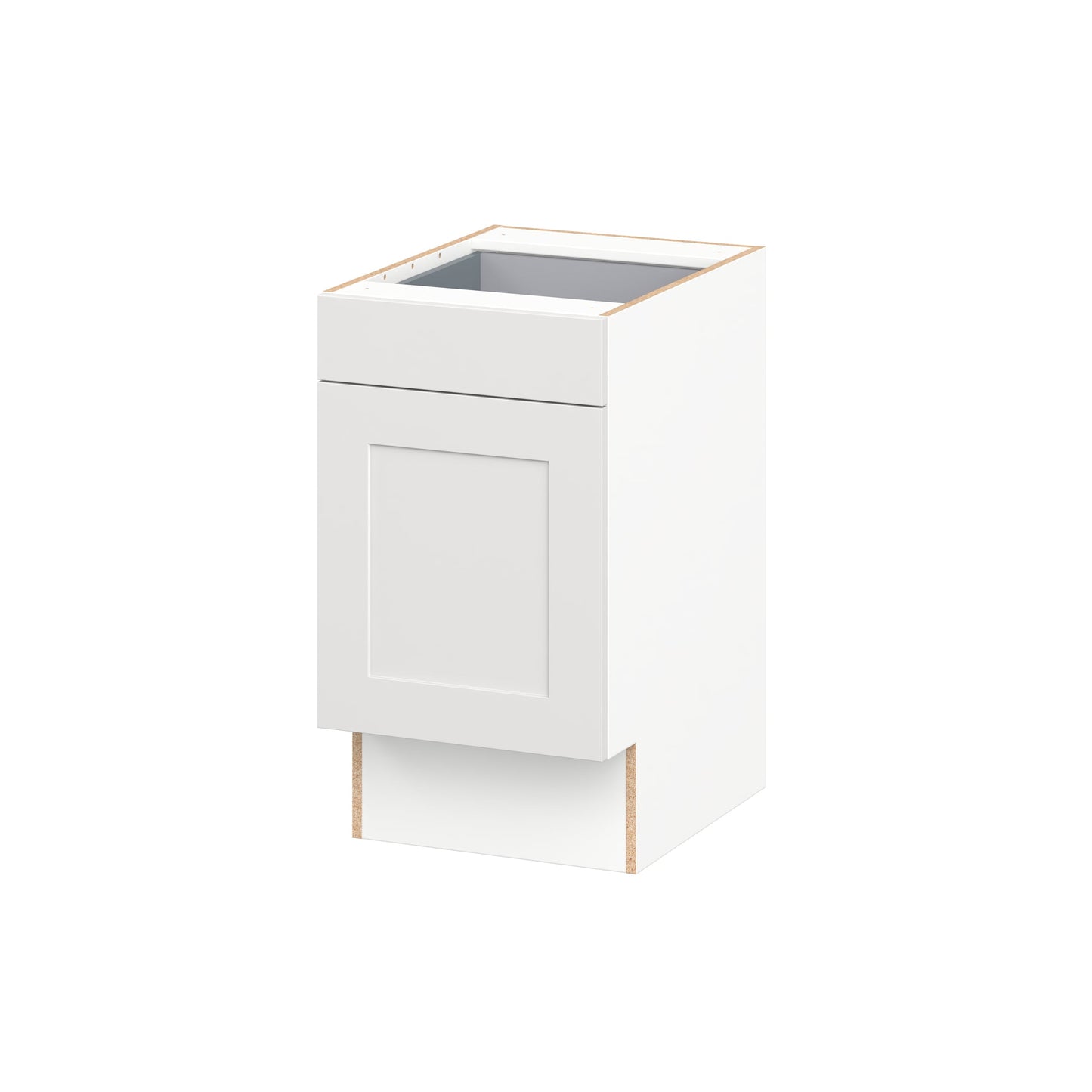 Hugo&Borg Jolie 18-in W x 32.5-in H x 24-in D Warm White Base Fully assembled Cabinet Recessed Panel