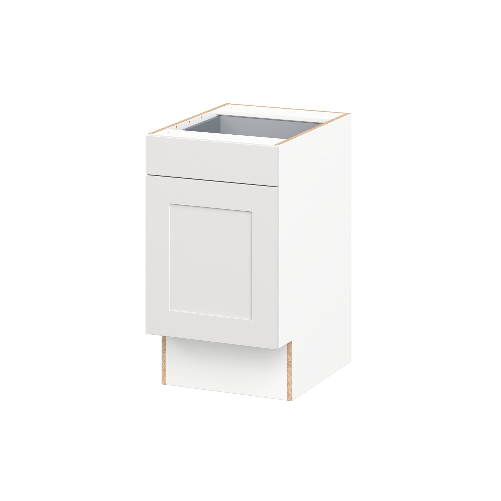 Hugo&Borg Jolie 18-in W x 32.5-in H x 24-in D Warm White Base Fully assembled Cabinet Recessed Panel