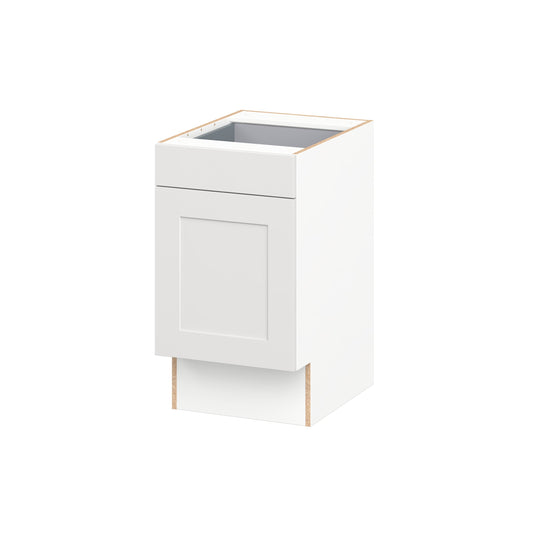 Hugo&Borg Jolie 18-in W x 32.5-in H x 24-in D Warm White Base Fully assembled Cabinet Recessed Panel