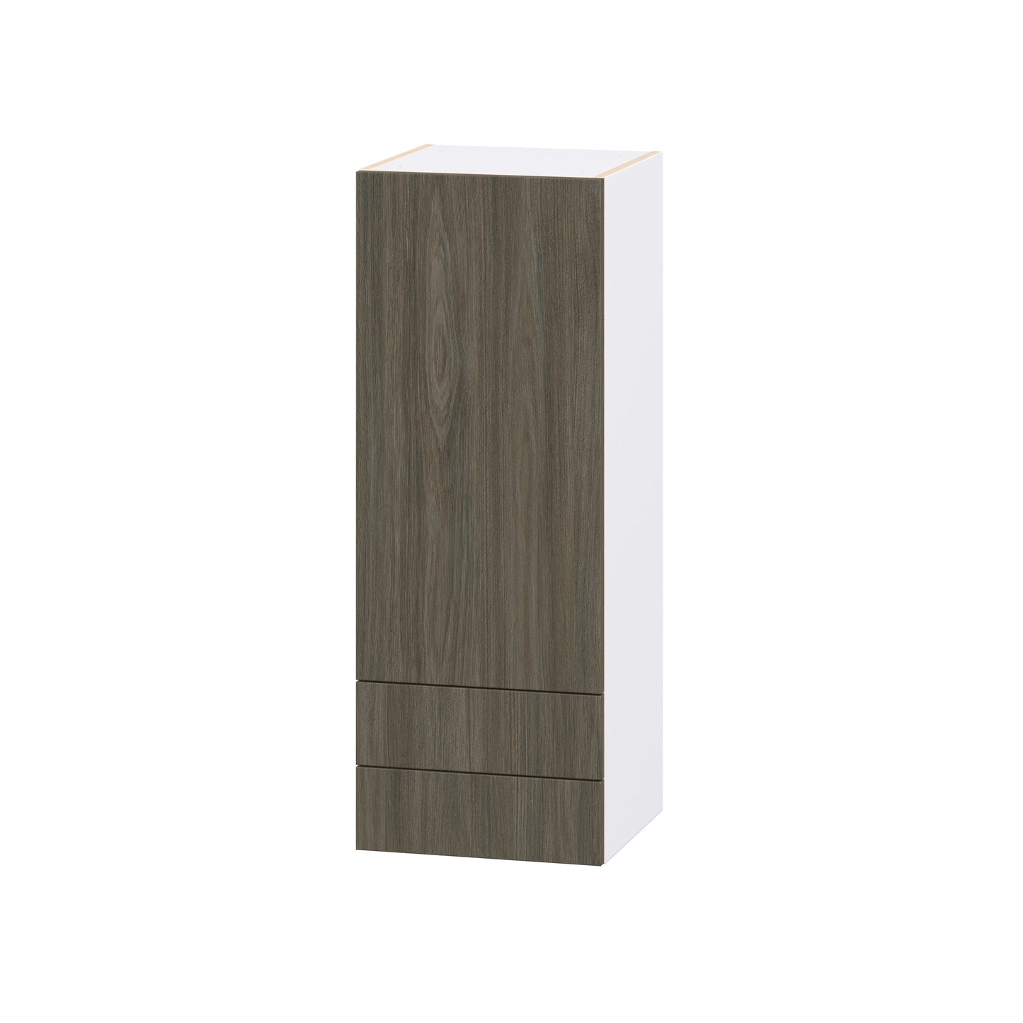 Hugo&Borg Savane 15-in W x 40-in H x 14-in D Brunt Walnut 2 -Drawers Wall Fully assembled Cabinet (Flat Panel Slab)