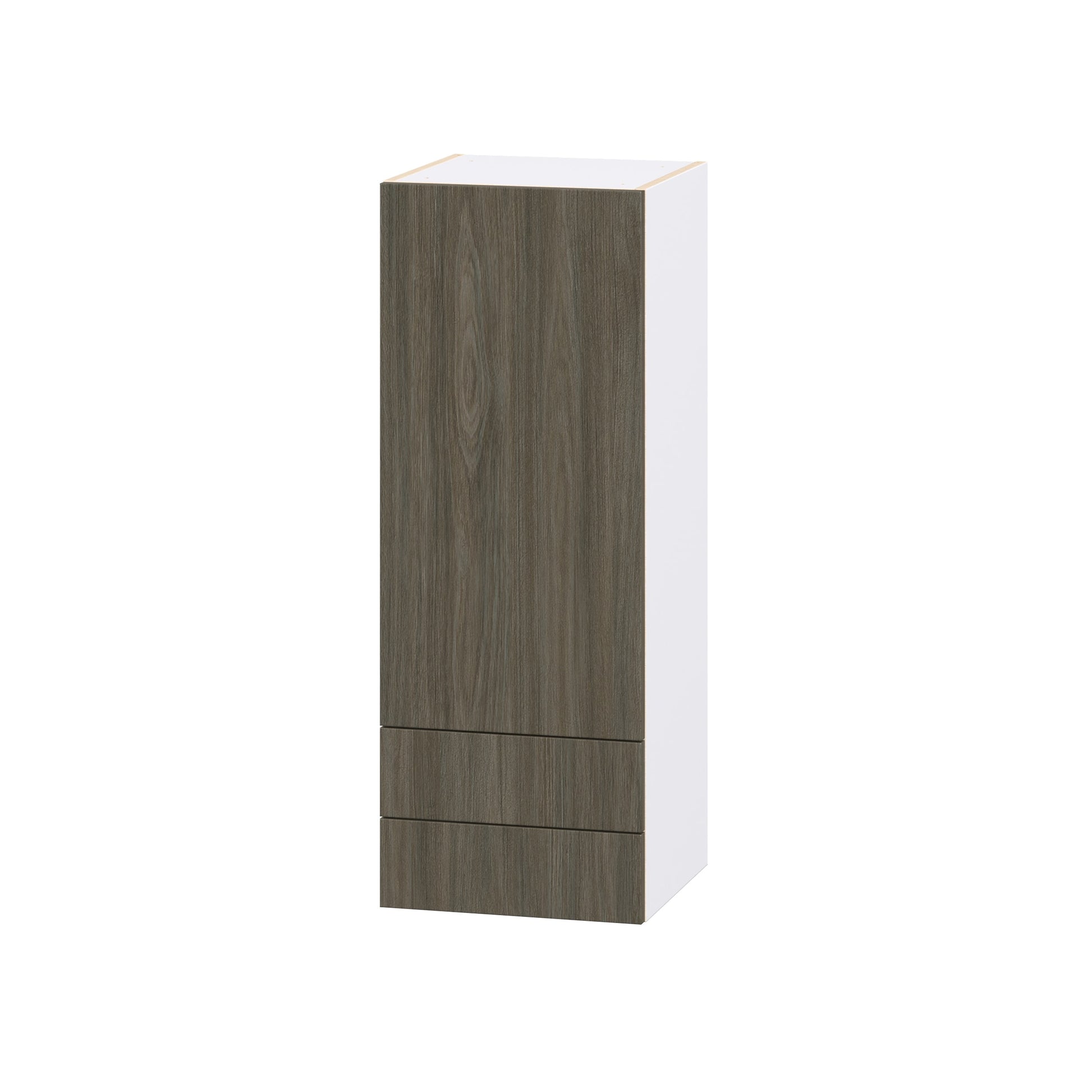 Hugo&Borg Savane 15-in W x 40-in H x 14-in D Brunt Walnut 2 -Drawers Wall Fully assembled Cabinet (Flat Panel Slab)