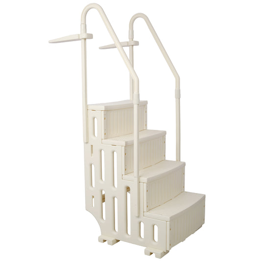 Tatayosi Pool Ladder Heavy-Duty 4 Safety Step for Above Ground Pools Stair Entry System with Handrails 400lbs