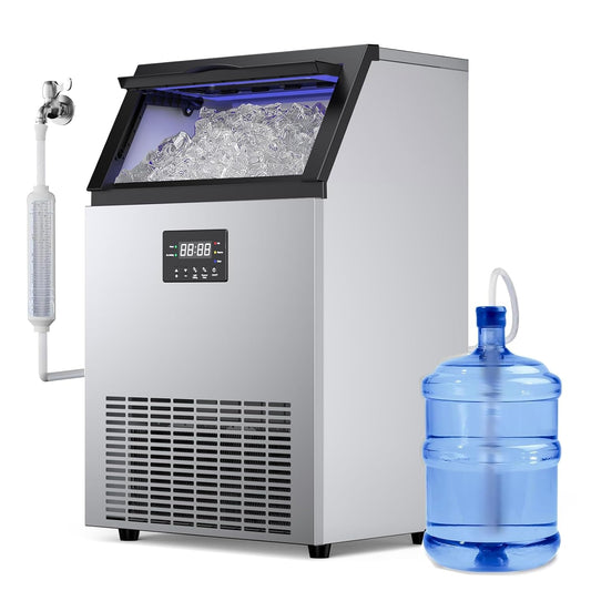 Mojgar 150-lb Ice Per day Cubed Ice Maker ( Silver ) ENERGY STAR Certified