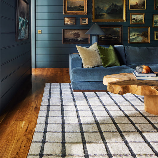 nuLOOM Rowena Checked Wool 8ft. x 10ft. Ivory Area Rug