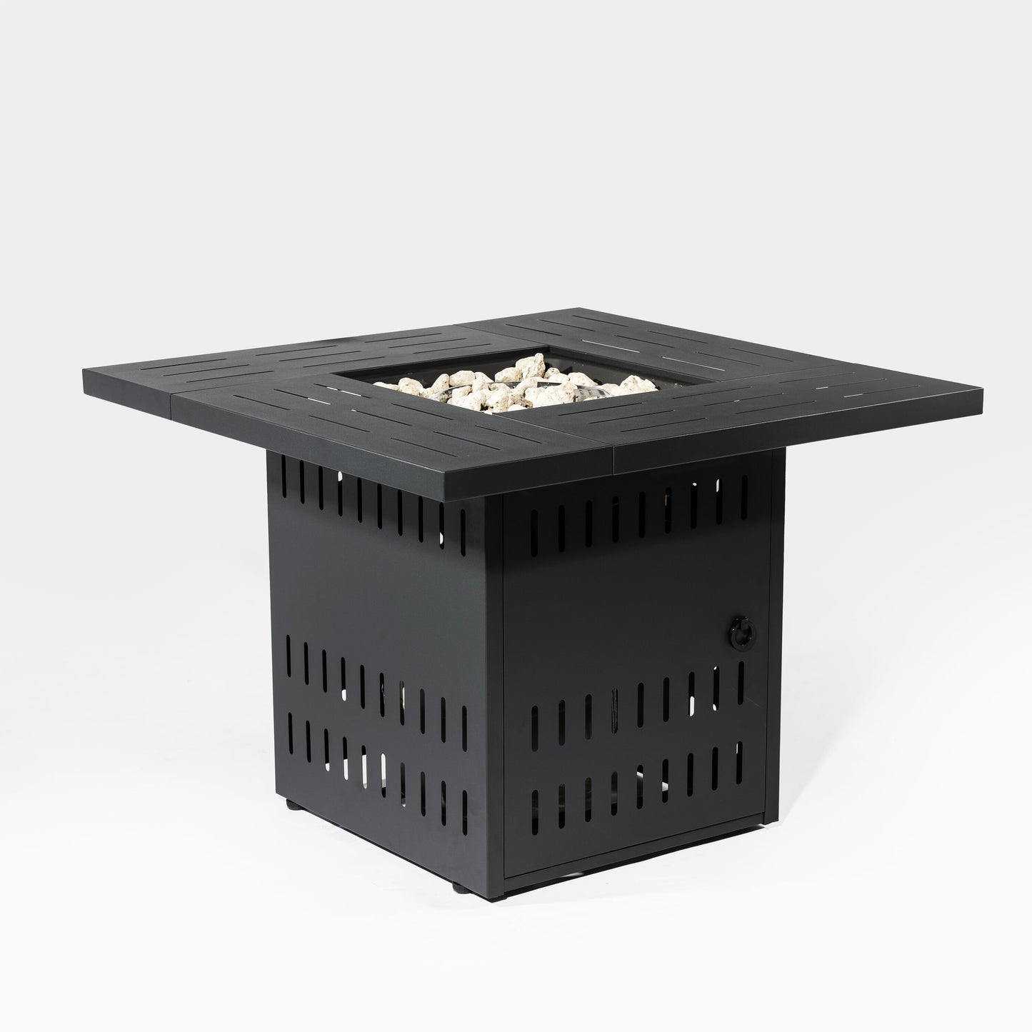 Tatayosi 34 Inches Propane Gas Fire Pit Table 50000 BTU Rectangular Steel Fire Pit for Outside Patio Deck Garden Courtyard- Black
