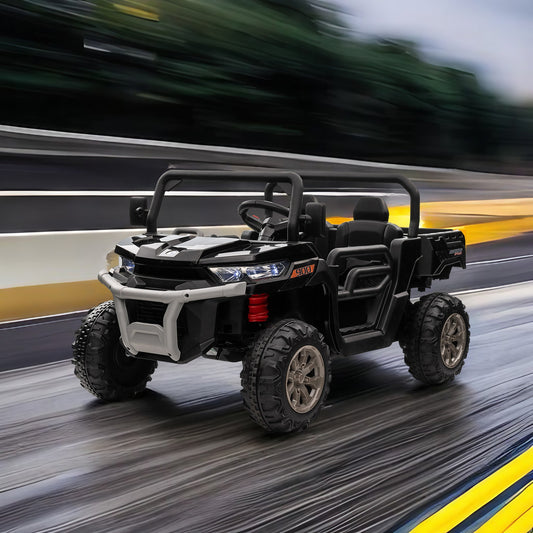 LOVMOR Ride On Truck Two Seater Utv Ride On Dump Truck With Shovel Remote Control Non Slip Tyre