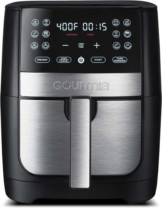 8 Qt Large Capacity Digital Air Fryer with 12 One-Touch Presets, Dishwasher-Safe Nonstick Basket, Oil-Free Cooking, ETL Certification, Modern Black Design