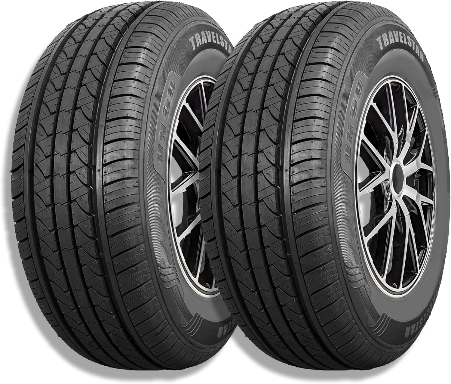 Set of 2 (Two) Travelstar UN99 All Season 225\/65R17 102H All Season Radial Passenger Car Tire 225\/65\/17 - Includes Road Hazard Warranty (Tire Only)