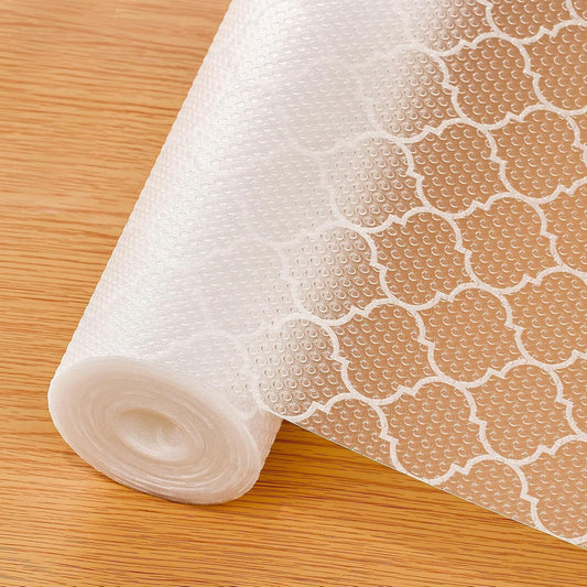 Cooyes Shelf Liner for Kitchen Cabinets \u2013 Non-Adhesive Waterproof Drawer Liner \u2013 Durable EVA Material Easy-to-Cut Shelf Paper for Refrigerator, Cupboard, Dresser with Modern Pattern