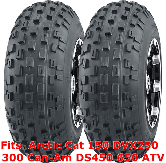 Arctic Cat 150 DVX250 300 Can-Am DS450 650 ATV 2 front 21x7-10 Knobby tires