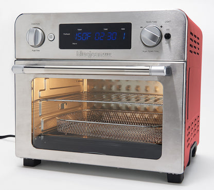 Restored Blue Jean Chef 23L Digital Air Fryer Toaster Oven Red (Refurbished)