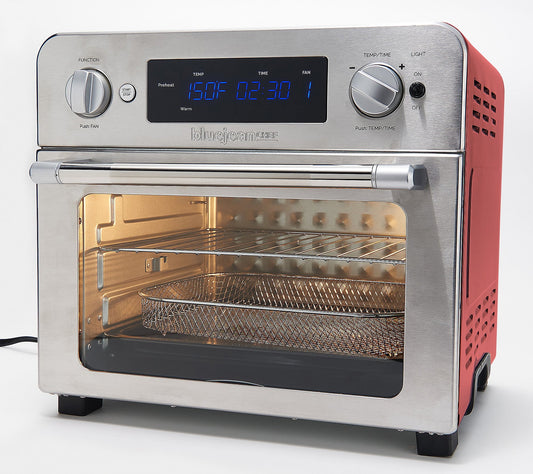 Restored Blue Jean Chef 23L Digital Air Fryer Toaster Oven Red (Refurbished)
