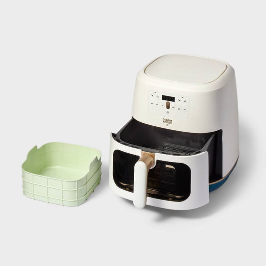8qt Digital Air Fryer Cream - Tabitha Brown For Target: 1750W, Dishwasher-Safe Parts, Includes Fry Basket & Cake Mold