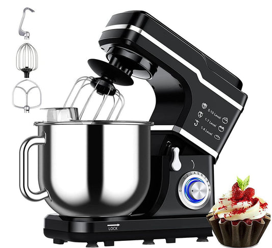 Acekool Stand Mixer, 7.5 QT Electric Mixer, 10 Speed 660W Household Tilt-Head Kitchen Food Mixers Mixer for Baking&Cake, Black
