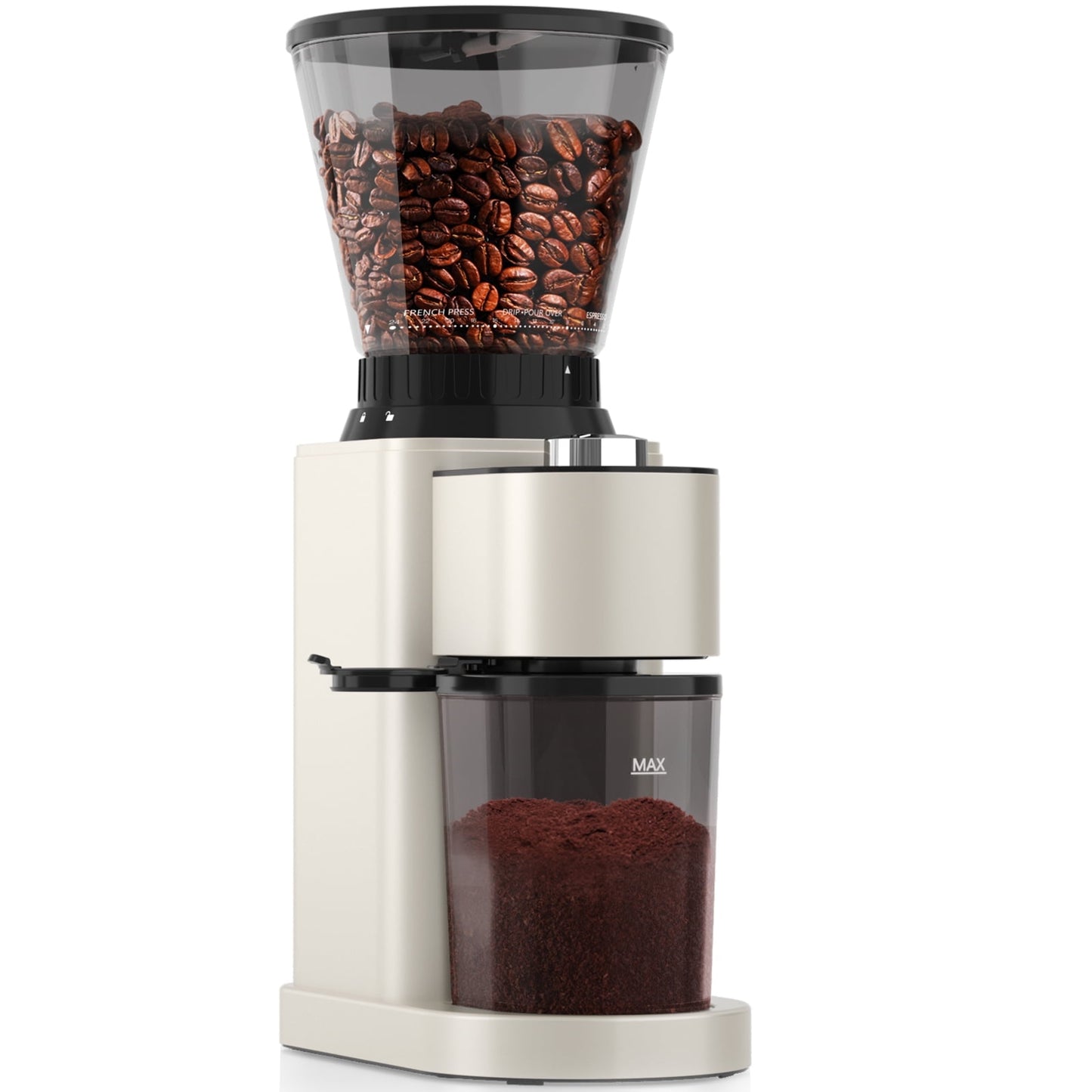 Aeitto Electric Automatic Espresso Grinder, Stainless Steel Conical Burr with 24 Grind Settings and Timer