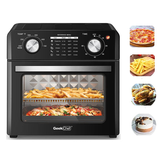Air Fryer 10 Quart , Oil-Less Air Fryer Toaster Oven Combo with Digital Recipe, 1400W