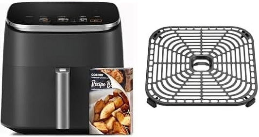 Air Fryer 9-in-1, Compact & Large 6-Qt, Fast Turbo Modes, 90–450 ° F Precise Heat for Even Results, Up to 95% Less Oil*, Roast, Bake, Dry, Reheat, Frozen, Broil, Proof, 120V, TurboBlaze, Grey