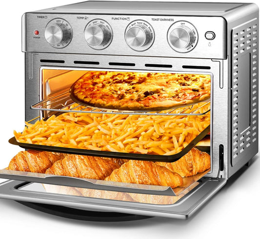 Air Fryer Oil-Free Smokeless Pizza Roast Chicken Baking Large Oven Combo Bread Maker Big Size 26QT/26L
