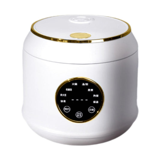 Almencla Digital Rice Cooker Auto Keep Warm 2L 7 Cooking Function for Pasta Eggs Soup white