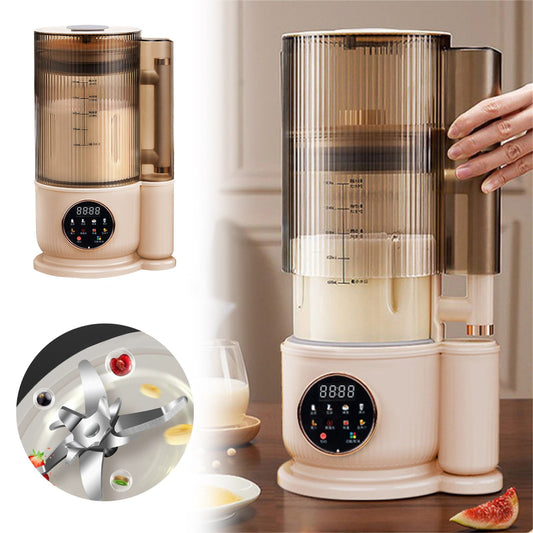 Automatic Nut Milk Maker Machine - Homemade Almond, Soy, Oat, and Coconut Milk Maker with Auto-Clean, Keep Warm, and Low-Noise Features, for -Based Beverages