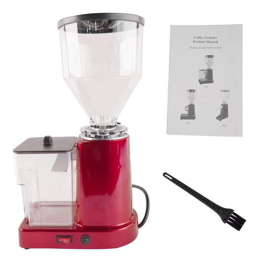 BAYUELSWU Electric Burr Coffee Grinder 35oz Flat Electric Coffee Bean Grinder with 19 Grinding Settings, Adjustable Bulk Electric Coffee Grinder (Red)