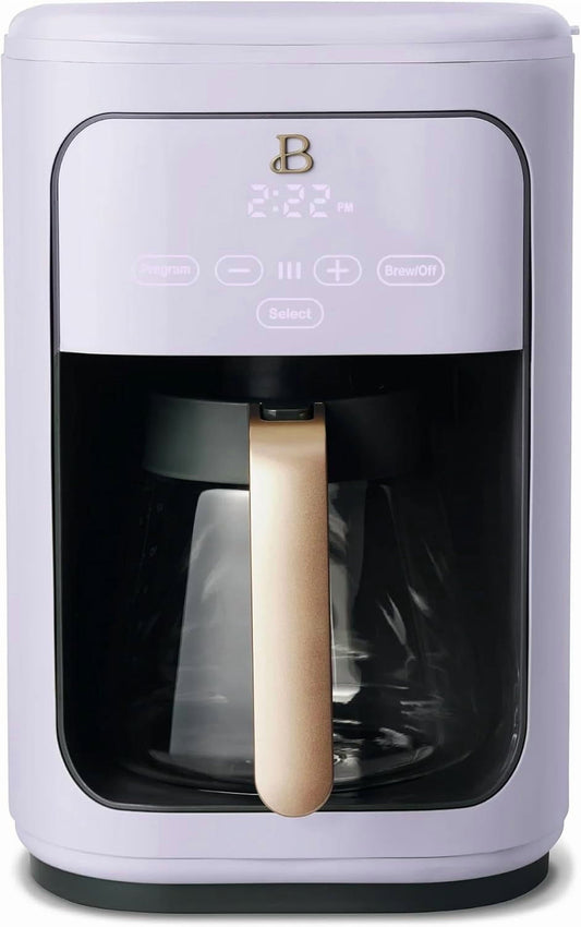 Beautiful 14-Cup Programmable Drip Coffee Maker with Touch-Activated Display, Lavender