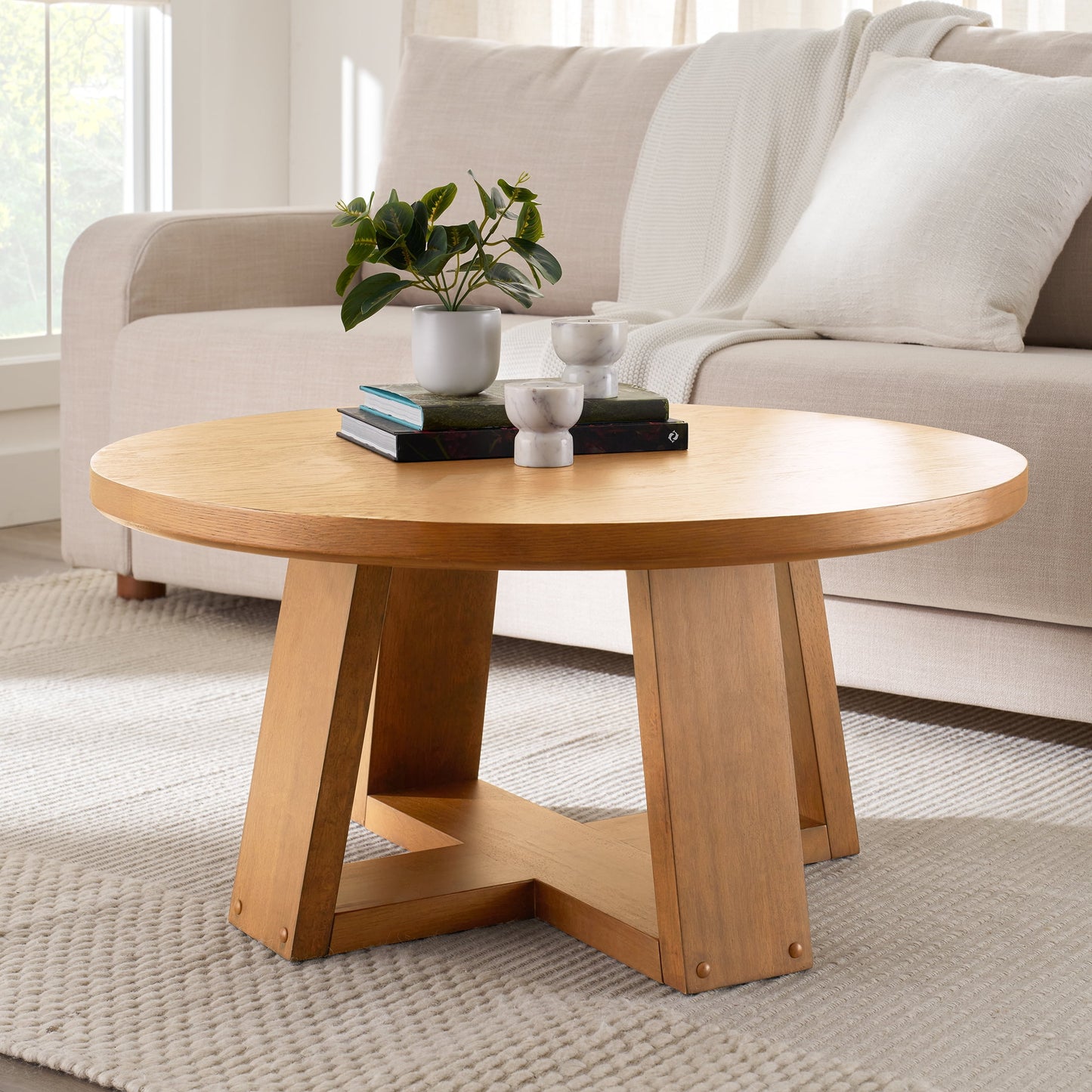 Better Homes & Gardens Ezra Coffee Table, Walnut finish