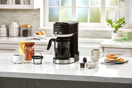 BLACK+DECKER Dual Brew Coffee Maker, 14-Cup Carafe, Single Serve, Auto-Clean, SS0441-0BD