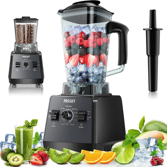 Blenders for Kitchen, 75Oz Large Capacity Blender & Grinder Combo - 2-in-1 Powerful Dual-Container Kitchen & Household Appliance, BPA-Free for Smoothies, Ice Crush, Frozen Drinks